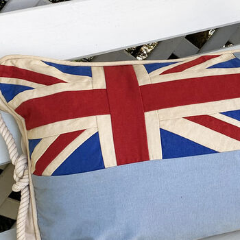 Large Vintage Raf Flag Cushion, 3 of 5