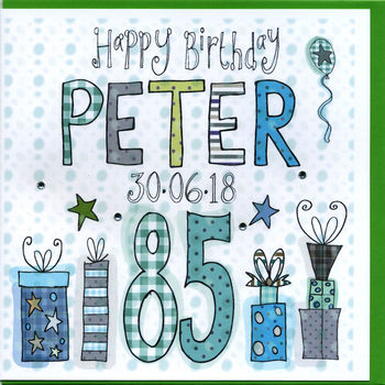 85th Birthday Card By Claire Sowden Design | notonthehighstreet.com