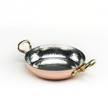 Hand Hammered Solid Copper Frying Pan With Brass Lid – Turkish Sahan, 2 of 4