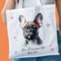 Personalised Tote Bag. Dog With Love Hearts. Multiple Breeds And Colour Options, thumbnail 7 of 12