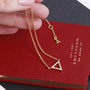 Pave Diamond Triangle Necklace, thumbnail 5 of 7