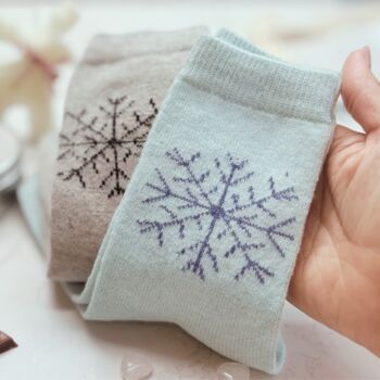 Christmas Gift For Her – Luxury Blue Set With Notebook, Purse, Keyring And Festive Socks, 5 of 10