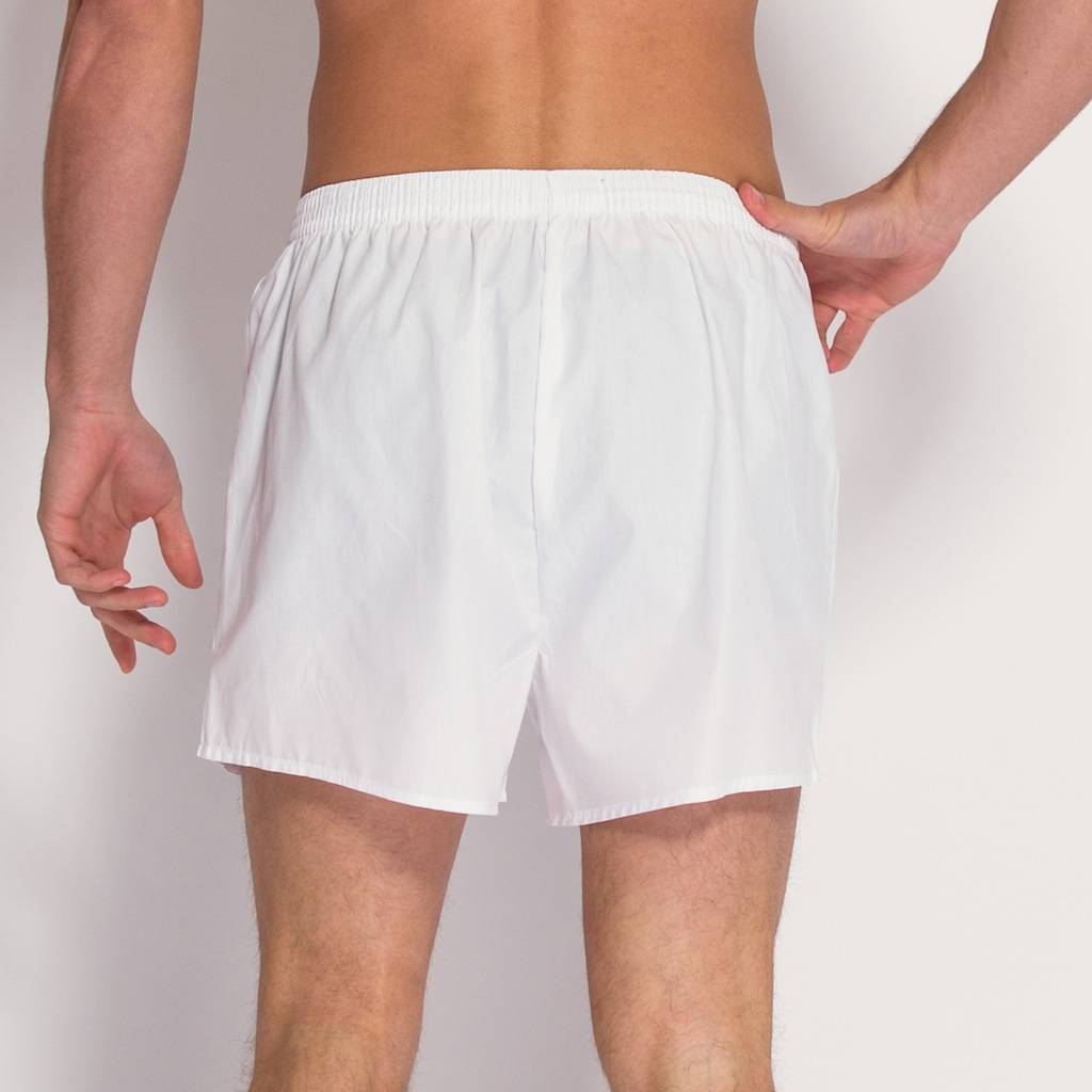British Boxer Shorts In White By BRITISH BOXERS