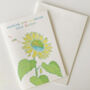 Contemporary Sunflower Easter Card, thumbnail 2 of 3