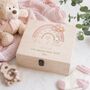 Personalised Baby Girl Rainbow Keepsake Box, thumbnail 2 of 4
