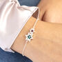 Mum And Child Sterling Silver Star Birthstone Bracelet, thumbnail 1 of 9