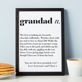 Grandad Definition Print - Personalised
