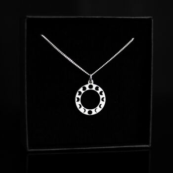 Moon Phase Necklace, Sterling Silver, 24ct Gold Vermeil, 7 of 11