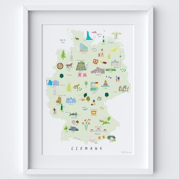 Map Of Germany Art Print, 2 of 3