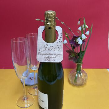 Personalised Engagement Wine Bottle Label, 4 of 6