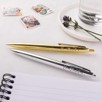 Personalised Engraved Mr And Mrs Wedding Pen, 5 of 7