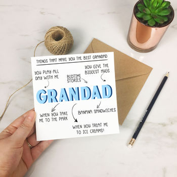 Personalised 'Things That Make You Grandad' Card, 2 of 4