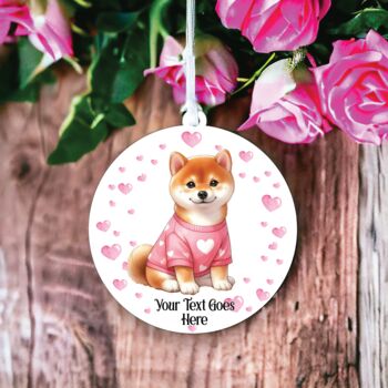 Personalised Pet Akita Dog Love Decoration, 2 of 2