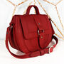 Handcrafted Red Leather Saddle Bag, thumbnail 4 of 8