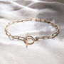 14k Gold Filled Paperclip Chain Bracelet, thumbnail 2 of 4