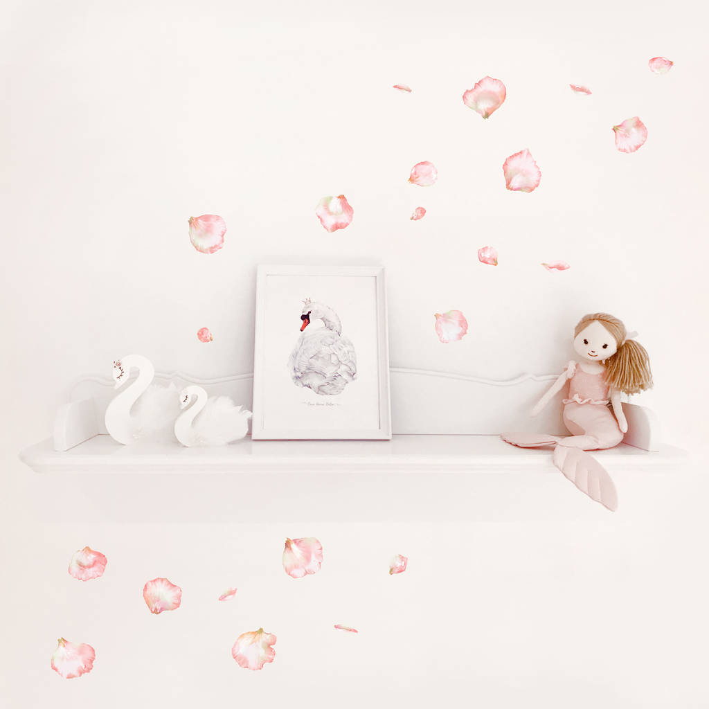 Watercolour Flower Petals Wall Stickers, 1 of 7
