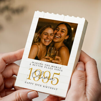 Personalised Birthday Gift Photo Block Keepsake, 6 of 10