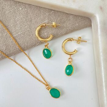 Semi Precious Gemstone Charm Necklace Choice Of Stones, 10 of 11