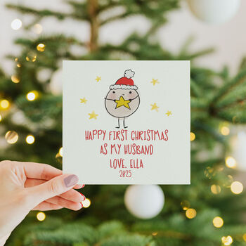 Happy First Christmas As My Husband Personalised Card C, 5 of 5