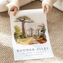 Madagascar Travel Print Of Baobab Alley, thumbnail 2 of 7