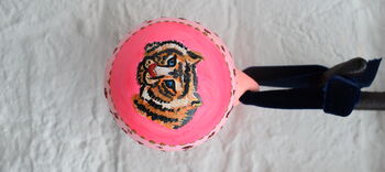 Hand Painted Ceramic Tiger Bauble, 2 of 10