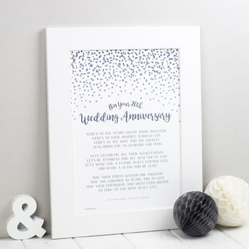 20th Wedding Anniversary Poem Print By Bespoke Verse ...