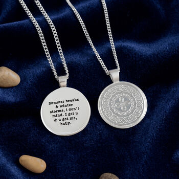 Celtic Happiness Mandala Personalised Silver Necklace, 7 of 12