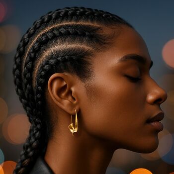 Flared Ribbon Sterling Silver Hoop Earrings, 4 of 7