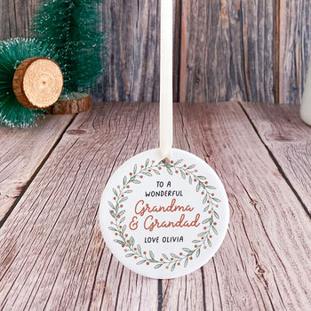 Grandparents Ornament To A Wonderful Grandma And Grandad, 6 of 7