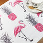 Flamingos And Pineapples Tea Towel, thumbnail 1 of 3