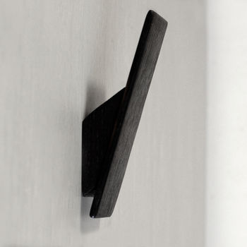 Modern Wooden Wall Hook In Ash Or Black Finish, 2 of 6