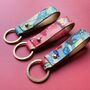 Personalised Leather Marbled Key Loop, thumbnail 1 of 10