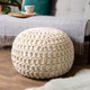 Macrame Pouffe Footstool Easy Crochet Kit, thumbnail 1 of 6