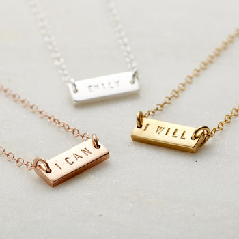 Personalised Mini Message Bar Necklace, 5 of 7