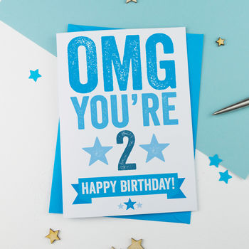 Omg You're Two Birthday Card, 2 of 3