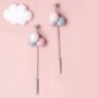 Sterling Silver Balloon Drop Stud Earrings, thumbnail 2 of 4