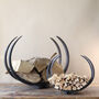 Fathers Day Forged Iron Log Store 'Long Horn' Design, thumbnail 1 of 12