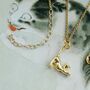 Gold Plated Sterling Silver Cat Necklace, thumbnail 5 of 6