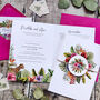 Tropical Folded Wedding Invitation Suite, thumbnail 3 of 8