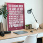 Northampton Town 'The Fields' Football Song Print, thumbnail 2 of 3