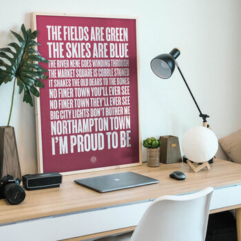 Northampton Town 'The Fields' Football Song Print, 2 of 3