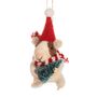 Guinea Pig With Tree Felt Christmas Decoration, thumbnail 1 of 2