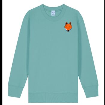 Childrens Organic Cotton Embroidered Fox Sweatshirt, 3 of 12