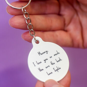 Child's Handprint Personalised Keyring For Father's Day, 8 of 8