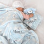Personalised Blue Dalmatian Puppy Comforter And Blanket, thumbnail 1 of 8