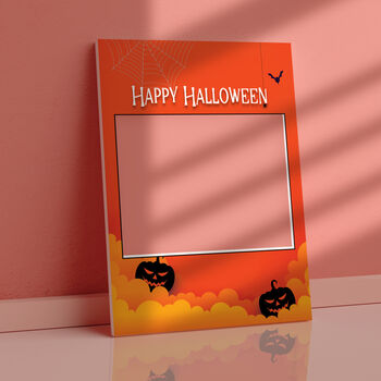 Pumpkin And Spider Web Halloween Party Frame, 3 of 3