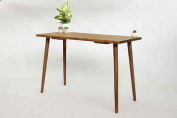 Dylan Desk Simple Mid Century Solid Wood Desk, 3 of 8