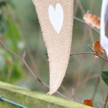 Natural Jute Country Heart Bunting, 5 of 9