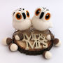 Mini Owl Wedding Cake Topper, thumbnail 1 of 9