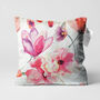 Pink Magnolias Cushion Cover | Double Sided Printing, thumbnail 1 of 7